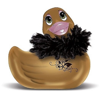 massageador dourado em formato de pato - i rub my duckie travel- big tease toys
