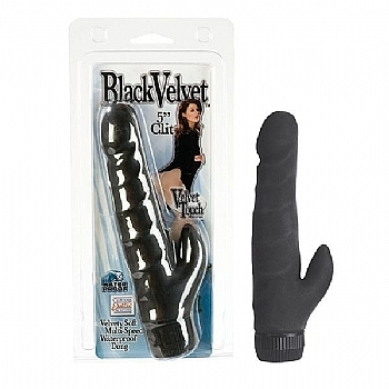 p?nis negro com estimulador clitoriano black velvet  5 clit estimulador