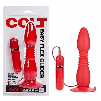 plug anal e vaginal com vibro - colt easy flex glider red