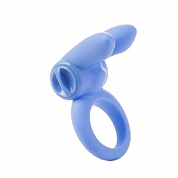 anel peniano com dupla vibra??o - silicone jack rabbit ring cockring waterproof blue